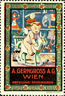 Toys Prints: Poster stamp Department store Gerngross