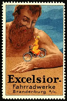 Companies Prints: Poster stamp Excelsior bicycle factory