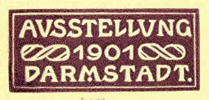 Exhibitions Prints: Poster stamp Exhibition 1901 Darmstadt