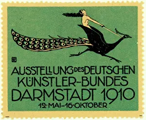 Artists Prints: Poster stamp Exhibition of German Association of Artists Darmstadt 1910