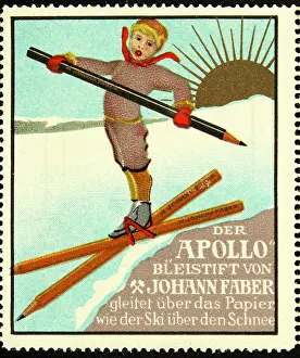 Skiers Prints: Poster stamp Faber Apollo pencil
