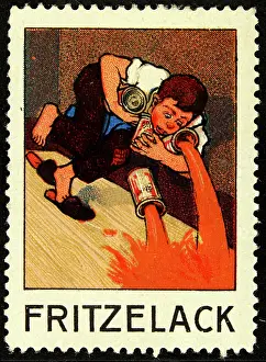 Advertising Label Prints: Poster stamp Fritzelack