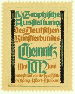 Artists Prints: Poster stamp Graphic exhibition of German Association of Artists Chemnitz 1912