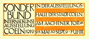 Exhibitions Prints: Poster stamp International art exhibition Cologne 1912