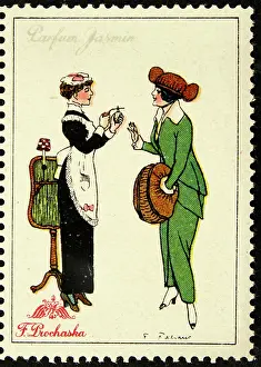 Servants Prints: Poster stamp Jasmine perfume Prochaska