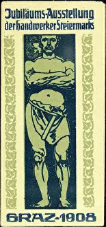 Exhibitions Prints: Poster stamp Jubilee exhibition of craftsmen of Styria