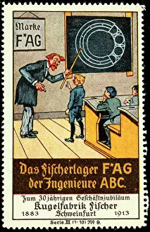Companies Prints: Poster stamp Kugelfabrik Fischer Schweinfurt