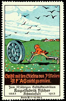 Companies Prints: Poster stamp Kugelfabrik Fischer Schweinfurt