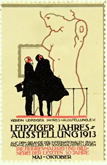 Exhibitions Prints: Poster stamp Leipzig exhibition 1913