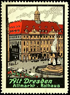 Cities Prints: Poster stamp Old Dresden