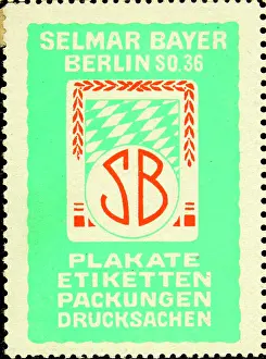 Companies Prints: Poster stamp Printer Selmar Bayer