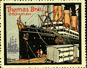 Breweries Prints: Poster stamp Thomasbräu Munich