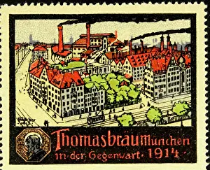 Companies Prints: Poster stamp Thomasbräu Munich