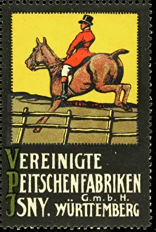 Whip Prints: Poster stamp Vereinigte Peitschenfabriken Isny