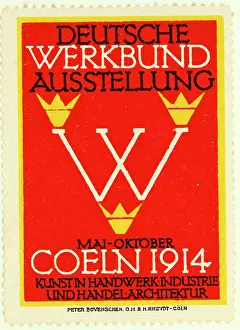 Exhibitions Prints: Poster stamp Werkbund exhibition Cologne 1914