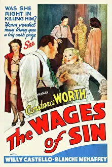 Arc0010216 Prints: Poster For The Wages Of Sin