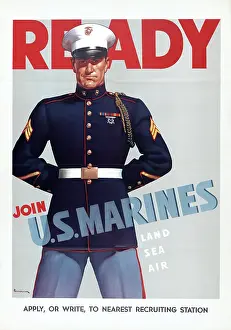 Propaganda Prints: Poster Of WWII U.S. Marines