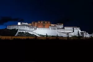 The Potala Palace at night, Lhasa, Tibet, China
