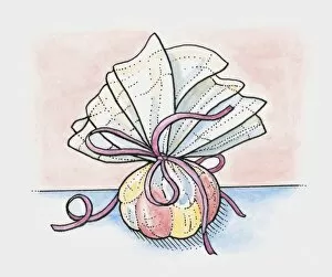 Images Dated 19th January 2010: Potpourri in bag, tied with pink ribbons