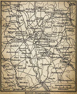 Urban Road Gallery: Potteries map