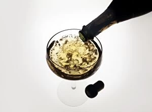 Images Dated 28th August 2009: Pouring A Glass Of Sparkling Wine