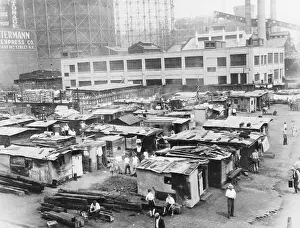 Unemployment Prints: Poverty in America; New York Shanty Town 1932