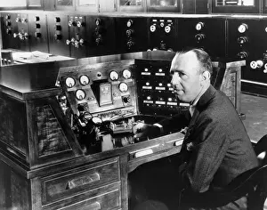 Instrument Panel Prints: Powel Crosley, Jr At Radio Control Panel