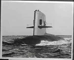 Rickover Prints: Power Experts Standing on Submarine