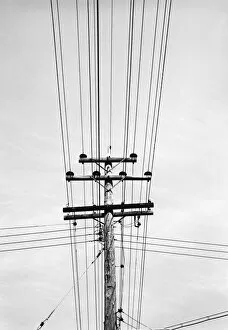 Images Dated 5th August 2008: Power lines, low angle view
