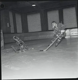 Practice Hockey Action with Rangers