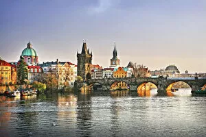 Czech Republic Gallery: Prague Bridge over the Vltava River