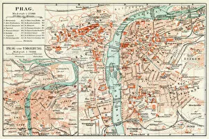 Europe Gallery: Prague map 1896