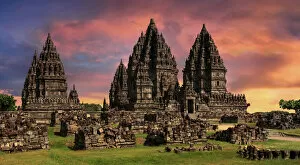 Historical Collection: Prambanan Temple (Candi Rara Jonggrang), Northeast of Yogyakarta, Central Java, Indonesia