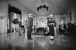 Praying Before John F. Kennedy's Casket