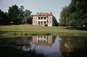 1800s Prints: A Pre Civil War Plantation House