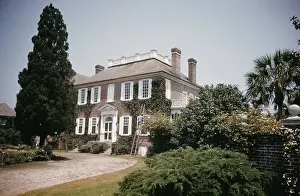 1800s Prints: A Pre Civil War Plantation House