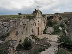 Images Dated 18th August 2016: Prehistoric Rock Church In Gravina di Matera (Matera Canyon), Basilicata, Southern Italy