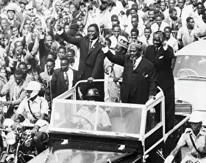 Motorcade Prints: Premier Jomo Kenyatta Waves to Crowd