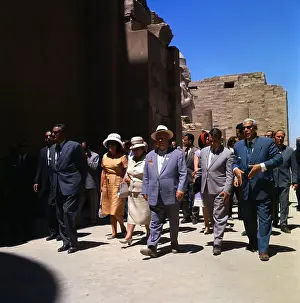 Temples Of Karnak Prints: Premier Khrushchev and President Gamal Abdel Nasser