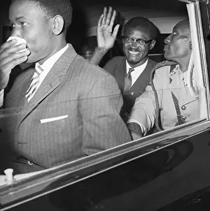 Congo Prints: Premier Patrice Lumumba Smiling In Auto