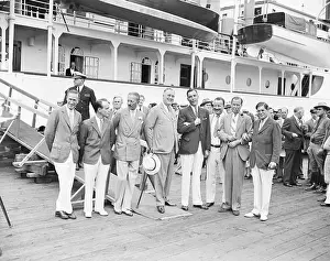 Poughkeepsie Prints: Pres F. Roosevelt & Others Before Yacht