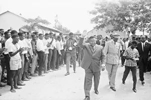 Pres. Joseph Kasavubu Walking & Waving