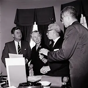 Rights Prints: Pres. Kennedy And Members Of Commission