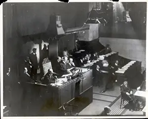 Pres Of League Of Nations Addressing