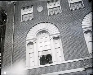 Armistice Prints: Pres. And Mrs. Wilson At Window Of Home