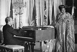 Pres. Nixon Plays Piano For Pearl Bailey