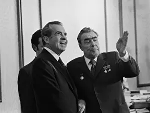Pres. Nixon And Soviet Leader Brezhnev