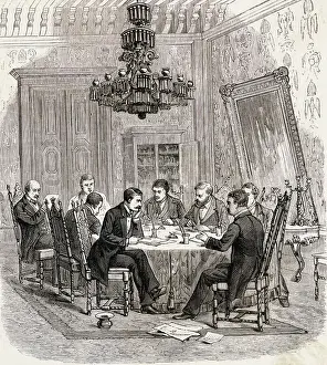 Chandelier Prints: Pres. Porfirio Diaz W/Cabinet Members