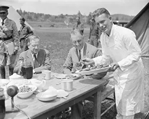 Pres. Roosevelt & Harold Ickes Eating