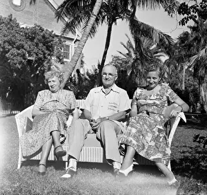 Key West Prints: Pres. Turman With Family, Seated On Lawn